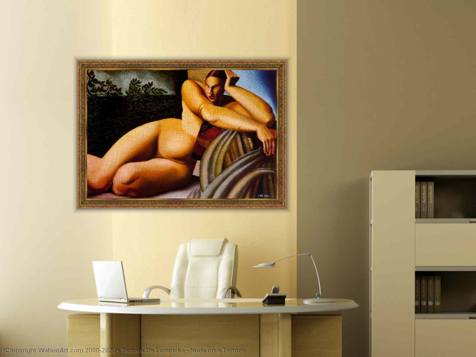 Nude on a Terrace by Tamara De Lempicka | BuyPopArt.com