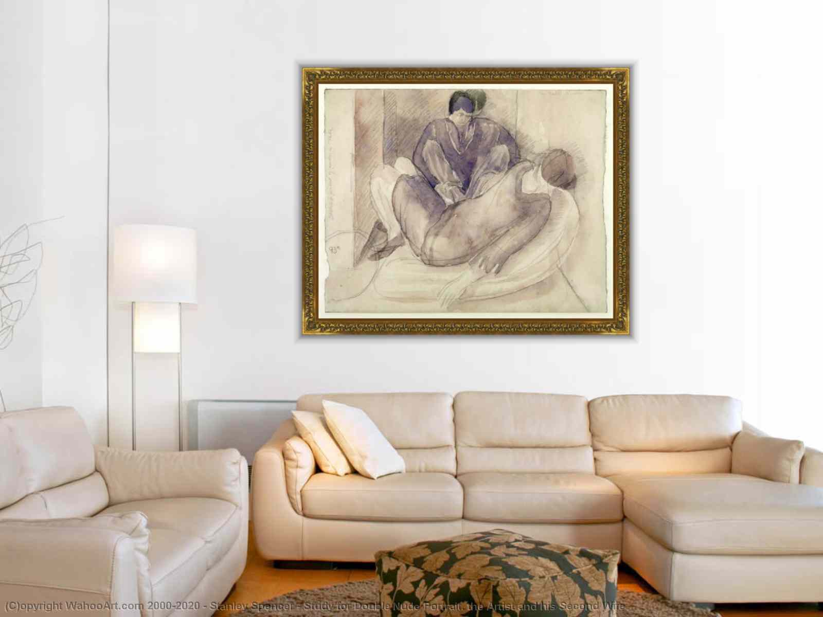 Study for Double Nude Portrait. the Artist and his Second Wife by Sir  Stanley Spencer | BuyPopArt.com