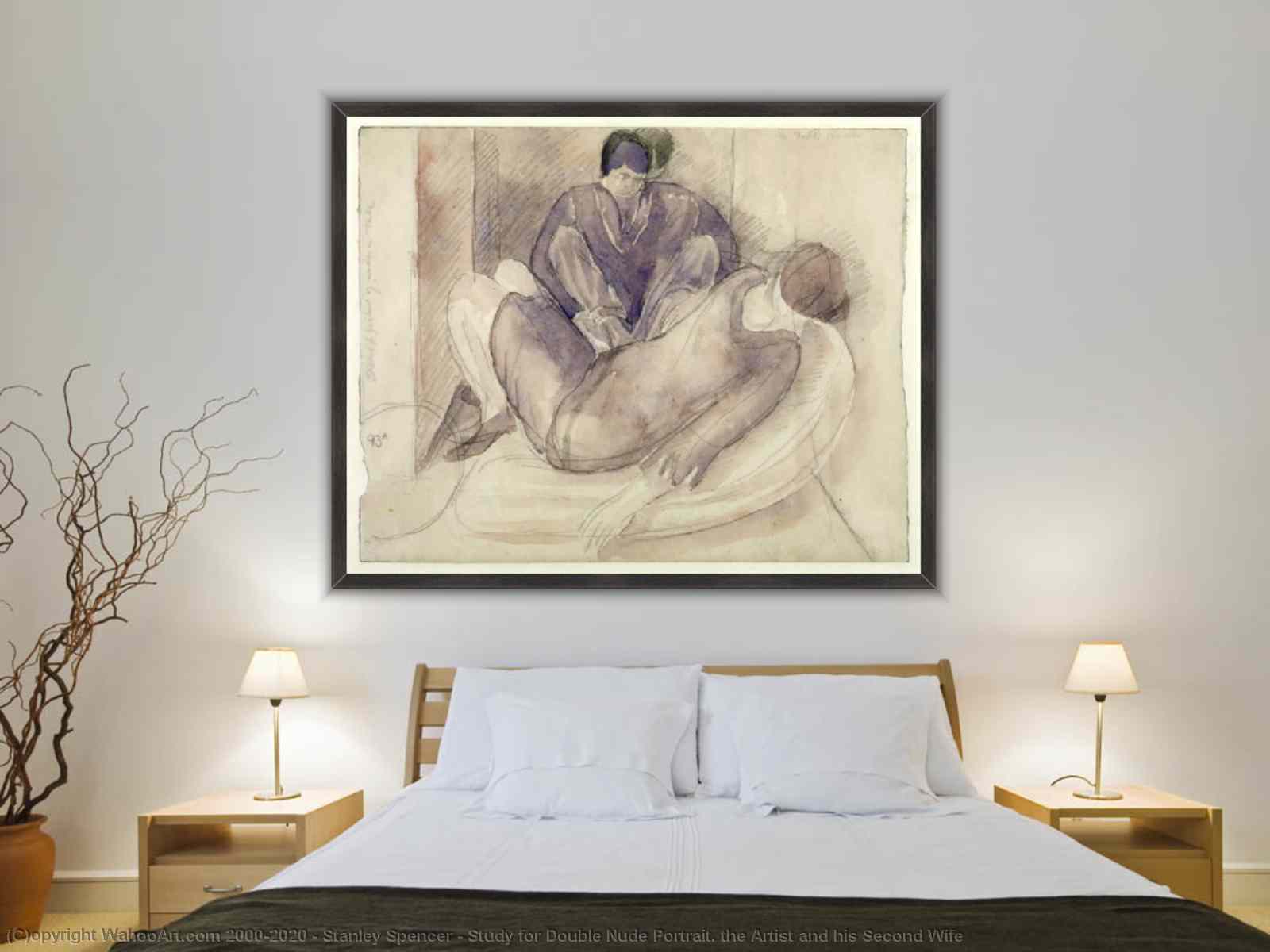 Study for Double Nude Portrait. the Artist and his Second Wife by Sir  Stanley Spencer | BuyPopArt.com