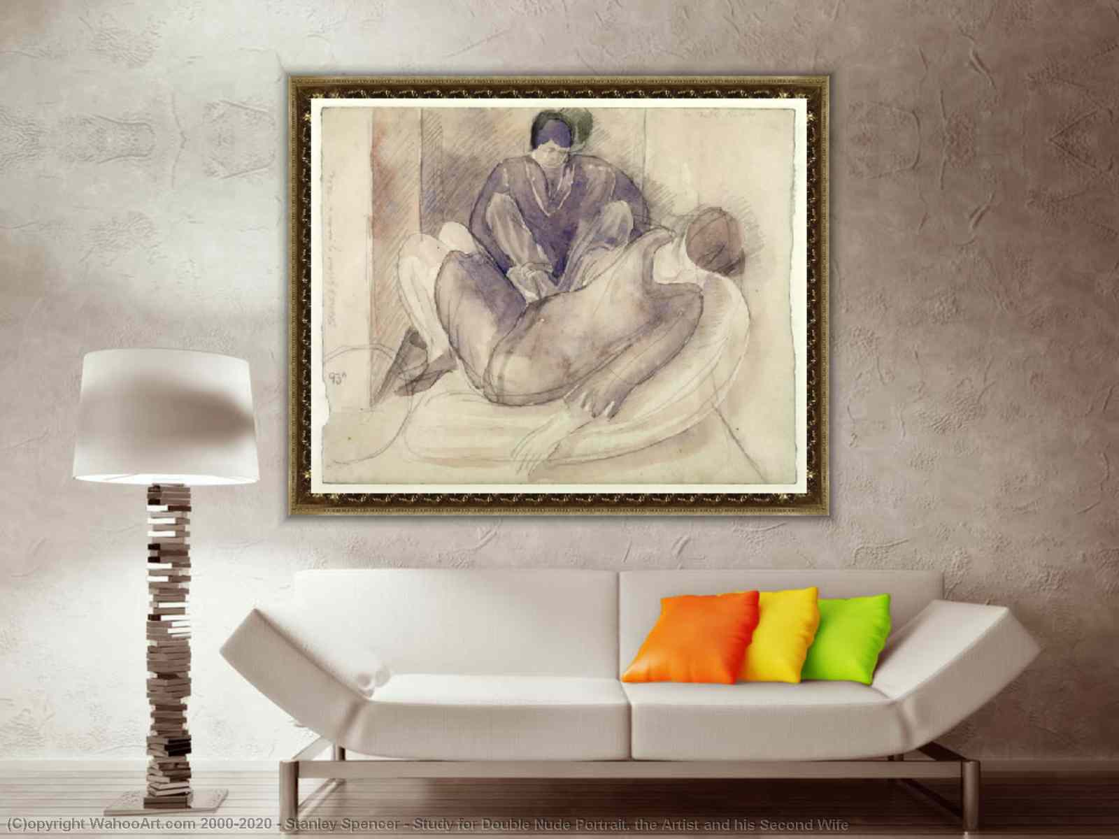 Study for Double Nude Portrait. the Artist and his Second Wife by Sir  Stanley Spencer | BuyPopArt.com