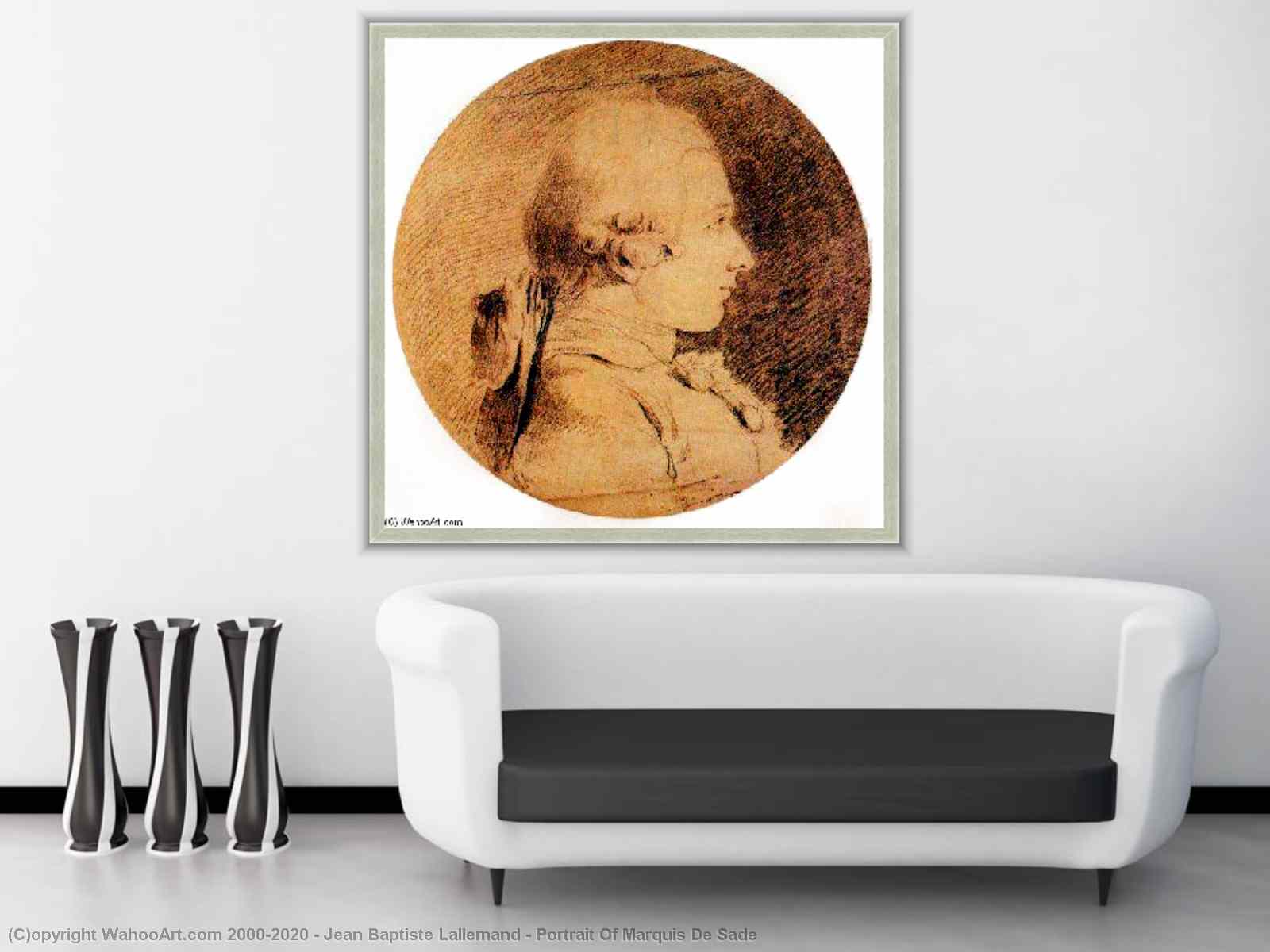 Paintings Reproductions Pop Art Portrait Of Marquis De Sade by Jean  Baptiste Lallemand | BuyPopArt.com