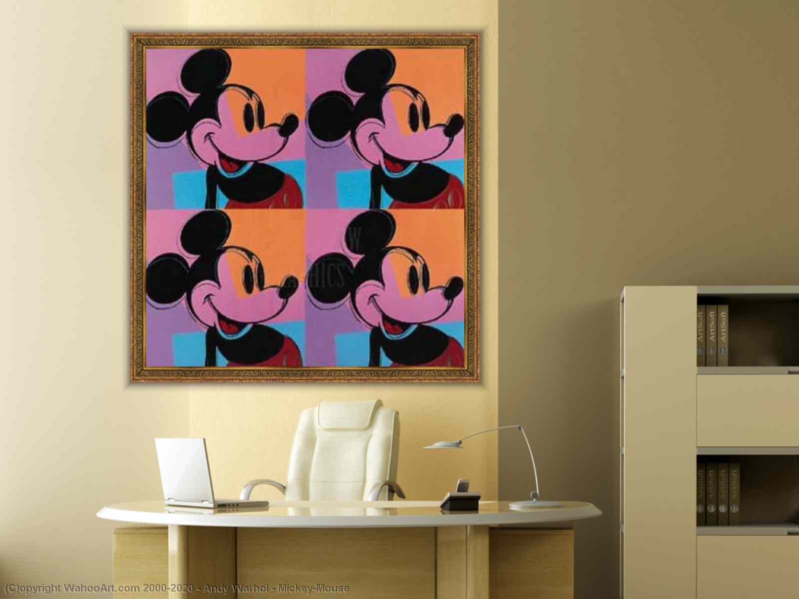 Ingenieros patrón Flor de la ciudad Mickey-Mouse by Andy Warhol | Paintings Reproductions Pop Art |  BuyPopArt.com