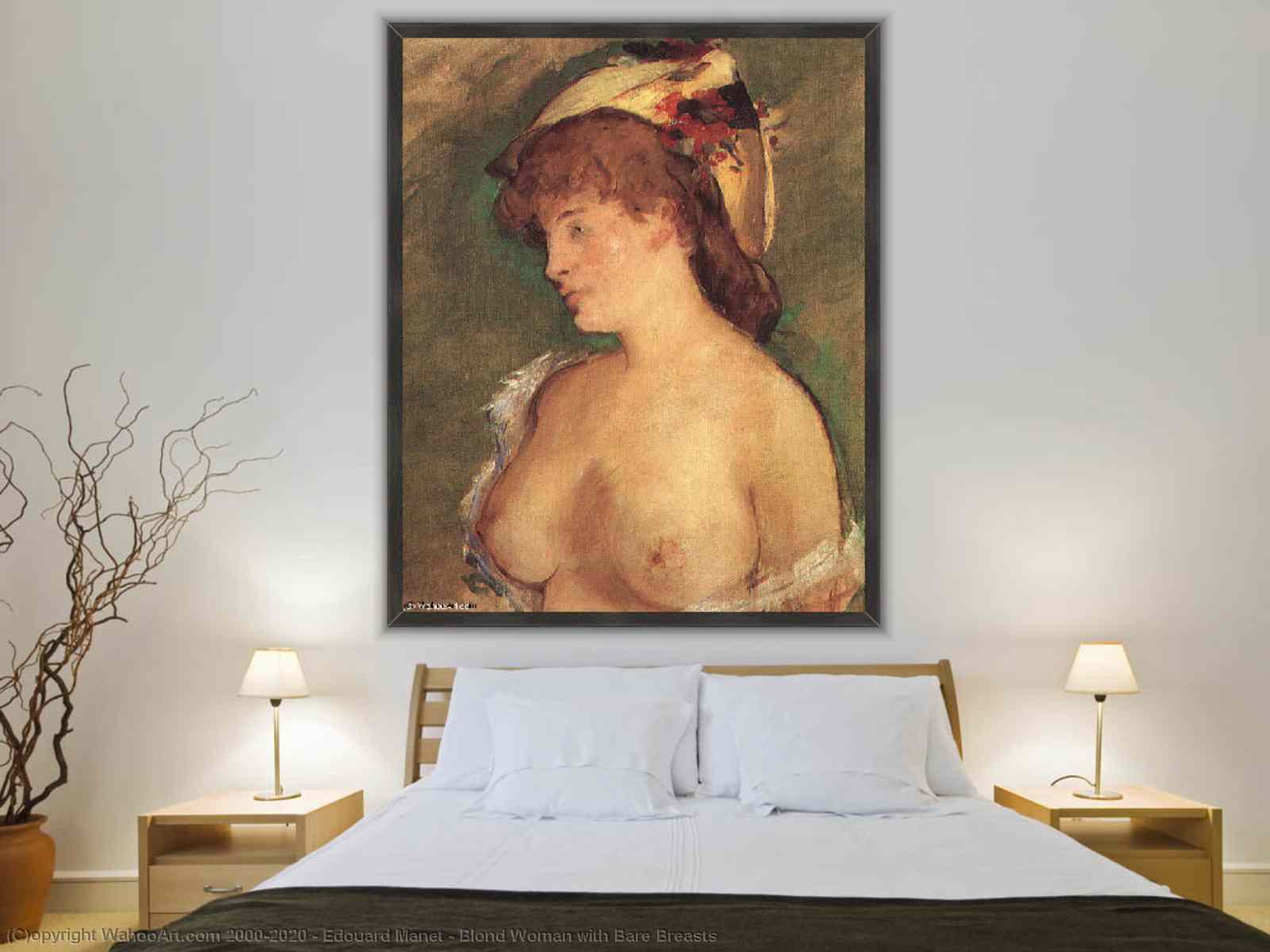 Reproducciones De Arte Del Museo Arte Pop Mujer rubia con pechos desnudos  de Edouard Manet | BuyPopArt.com