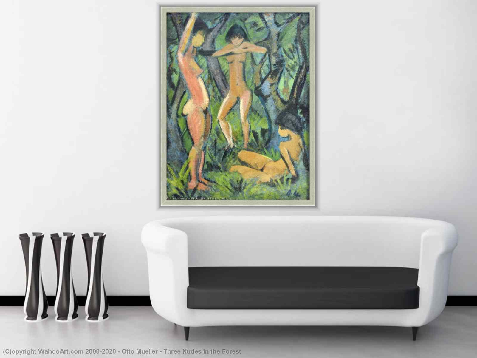 Reproducciones De Bellas Artes Arte Pop tres desnudos en el bosque de Otto  Mueller | BuyPopArt.com