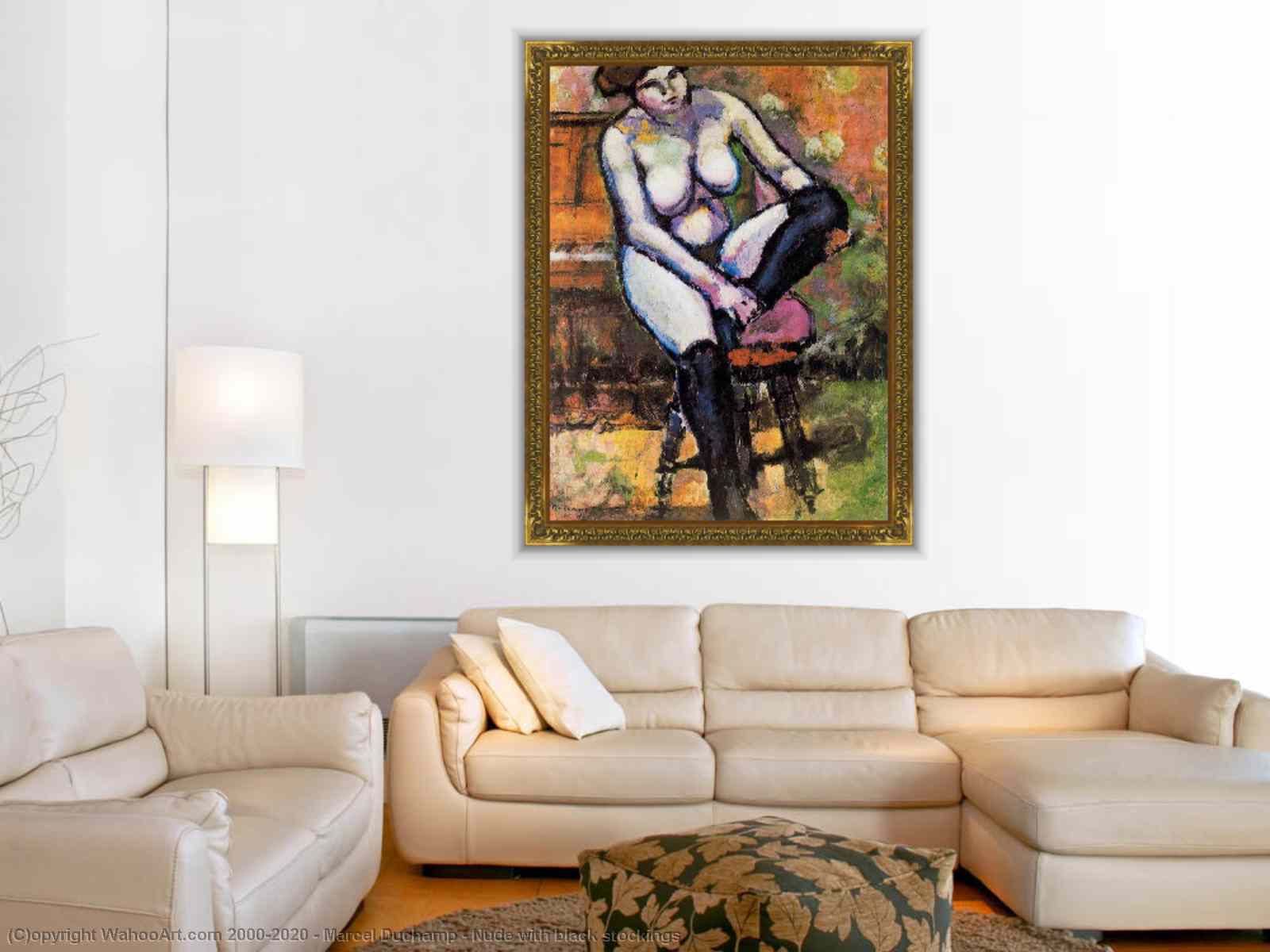 Nude with black stockings by Marcel Duchamp | BuyPopArt.com